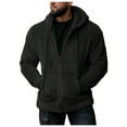 thumbnail image 4 of Hommes Pull à Capuche Zip Sweat à Capuche Hiver Chaud Outwear Veste de Poche, 4 of 6