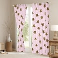 thumbnail image 3 of Feelyou Leopard Print Stars Curtains Pack of 2 (42x84 Each), Princess Curtains Blackout, 3 of 6