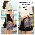 thumbnail image 6 of FORMRS Crossbody Bag for Women Quilted Travel Shoulder Cell Phone Purse with Chain Strap Handbag, Light Purple Flowers, 6 of 7