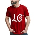 thumbnail image 1 of Bellella Hauts pour Hommes Blouse à Manches Courtes T-Shirt de la Saint-Valentin T-Shirt Décontracté à Col Rond Femmes Hommes Rouge m, 1 of 2