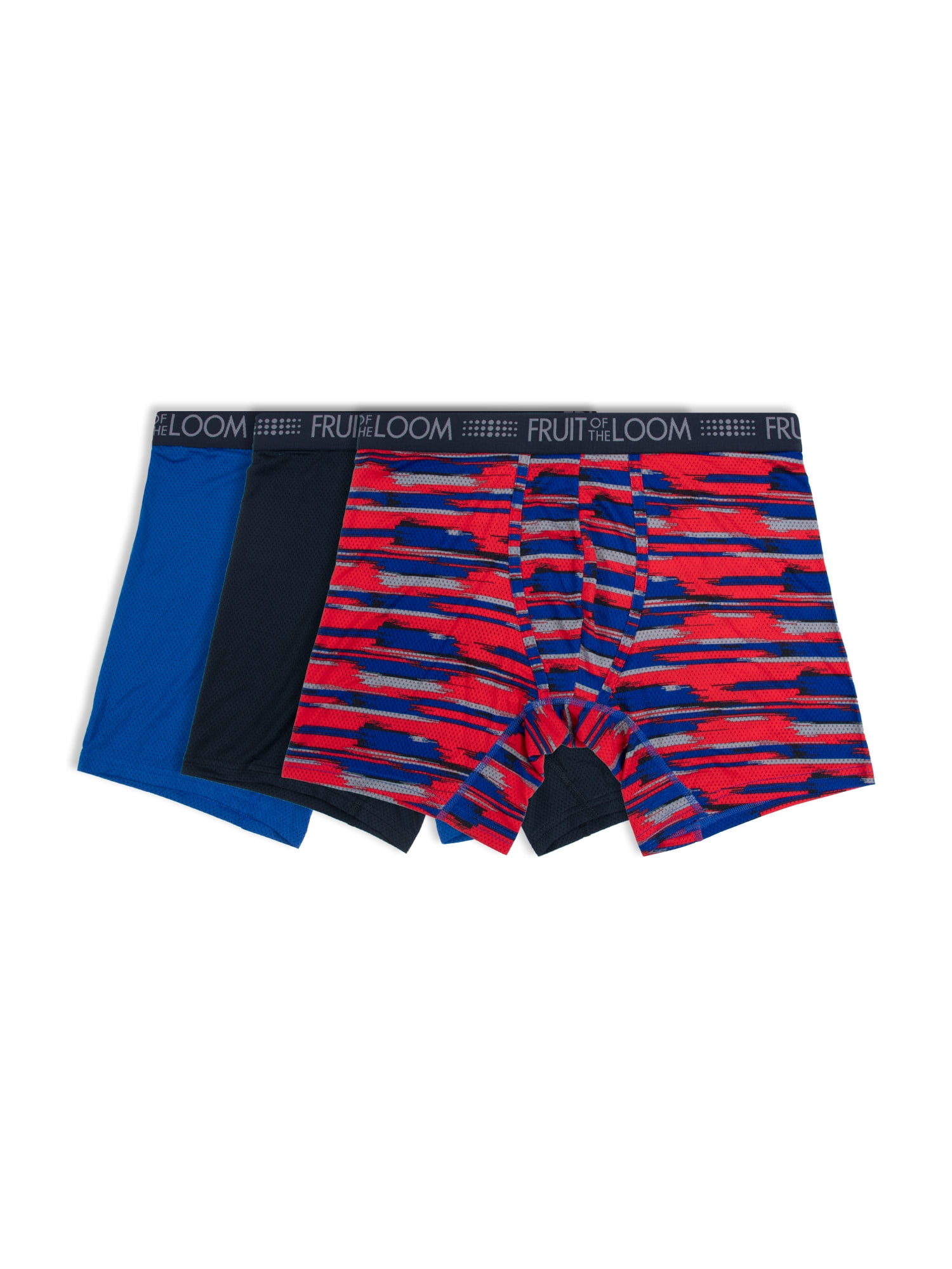 Fruit of the Loom Men's Breathable MicroMesh Boxer Briefs, 3 Pack
