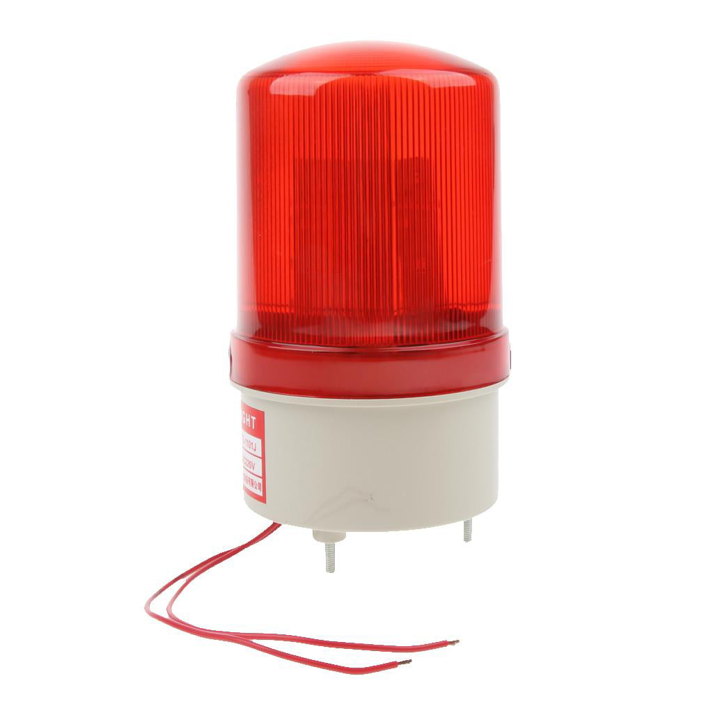 LED Beacon Flashing Strobe Emergency Warning Traffic Light Lamp 12V/24V/220V Red 