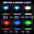 thumbnail image 3 of PATIKIL LED Light Base Non-Slip Round Display Stand, LED 6 Lighting Mode Multicolor Flat Light Base for Glass Ball 3D Crystal Party Decoration, Silver, 3 of 6
