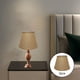 thumbnail image 3 of Juego de 2 pantallas de lámpara de lino rústico, decorativas, para mesa, lámparas de mesa Caqui, 3 of 9
