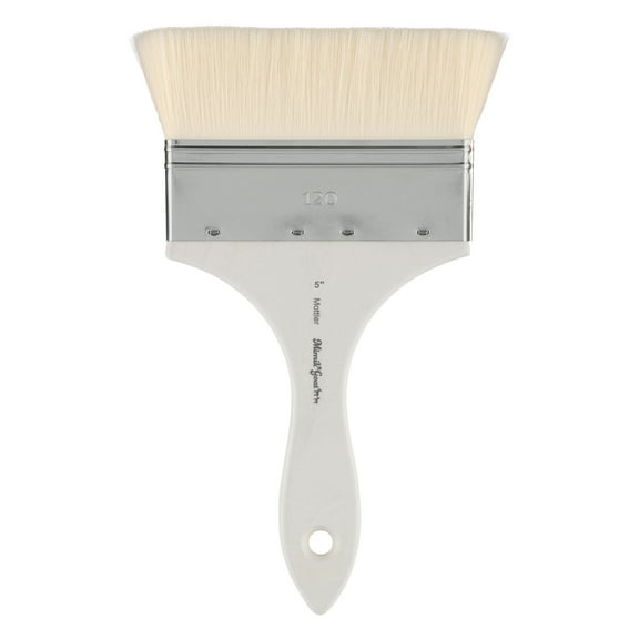 Creative Mark Mimik Synthetic Goat Hair Mottler Paint Brush 5" - Short Handle Flat Watercolor Brush- Soft, Absorbent, Synthetic Paint Brush for Watercolor, Oil & Acrylic- Rust-Proof Ferrule- Handmade