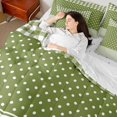 thumbnail image 4 of Manfei Classic Plaid 7-Piece Twin Bedding,Cute Polka Dot Bedding Comforter Set,Olive,Reversible, 4 of 7