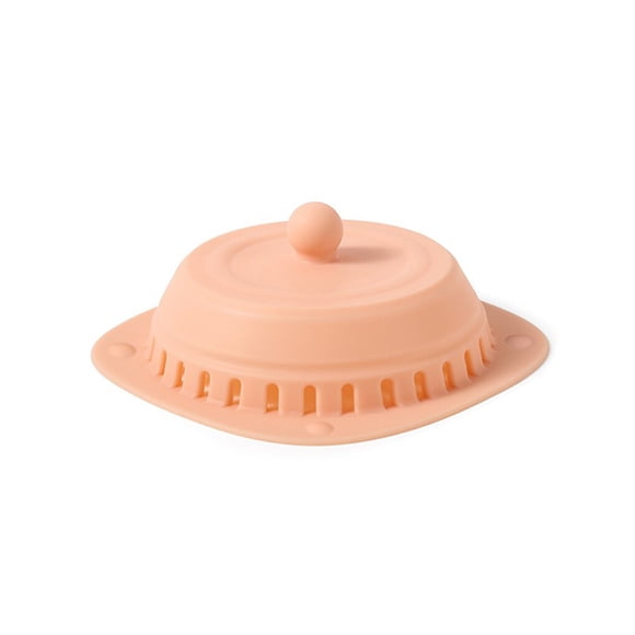 Injueey Colector de pelo de drenaje, fregadero de cocina, baño, ducha, baño, colador de suelo, tapón, cubierta antiolor, accesorios de Juegos de accesorios de baño Rosado