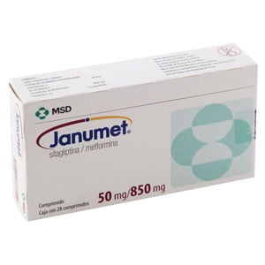 Janumet 50 mg/850 mg 28 comprimidos