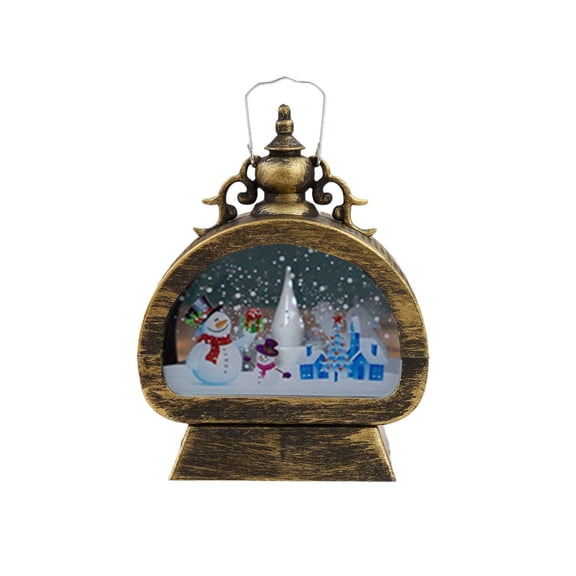 Resin LED Cardinal Lantern Globe, Freestanding Holiday Decor, Christmas Theme Swirl Globe, 12.5 Inches