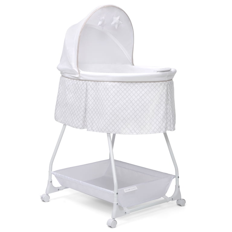 Delta Children Deluxe Soothing Dreams Bassinet, Grey photo 1