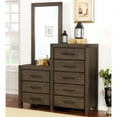 thumbnail image 4 of Furniture of America Krentin Rustic Wood 8-Drawer Dresser and Mirror in Brown, 4 of 8