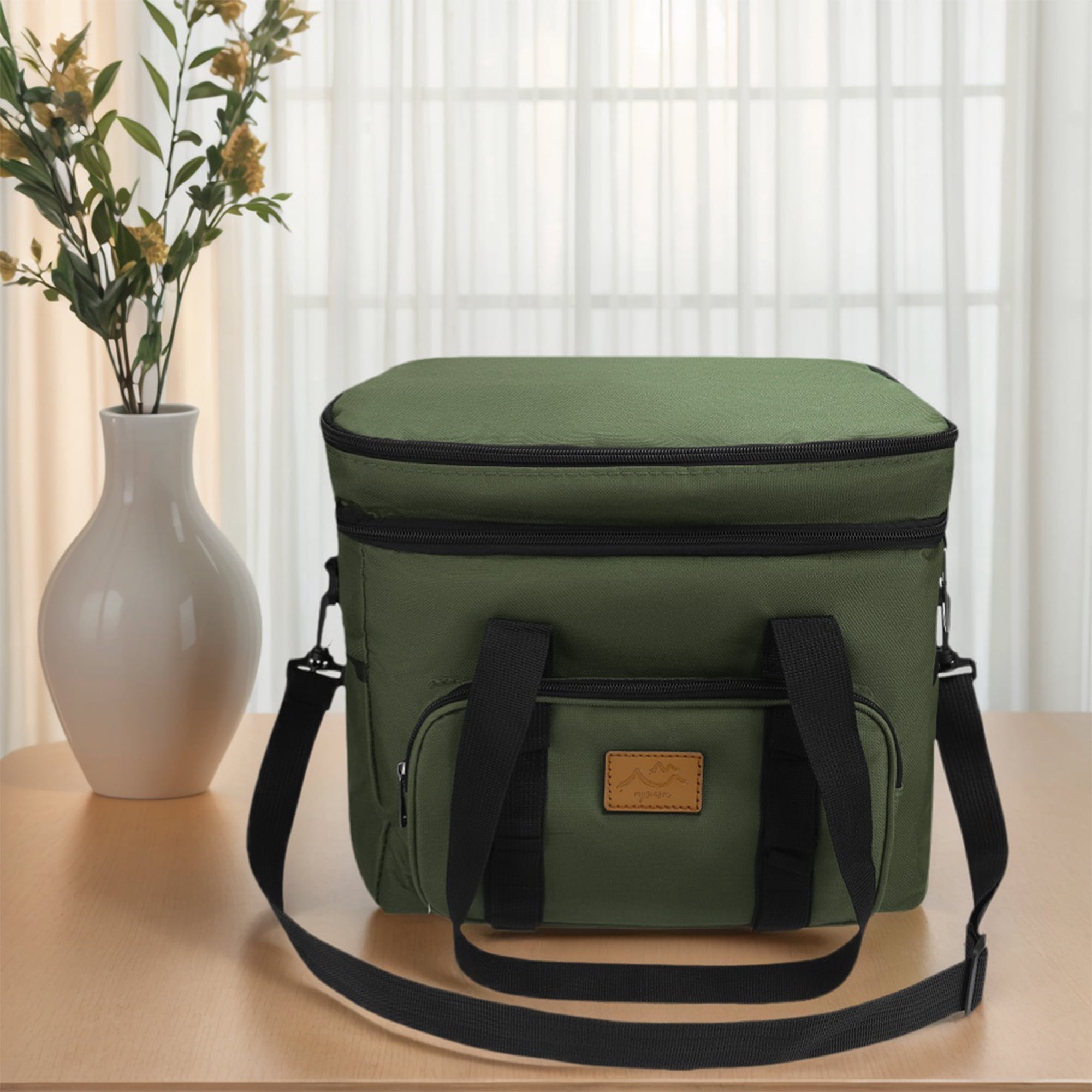 Unique Bargains Reusable Leakproof Lunch Bag for Office, Beach Green