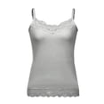 thumbnail image 6 of Lace Camisole Tops for Women, Hugcore Women's V Neck Soft Lace Trim Camisole Sleeveless Tank Undershirt Top Going Out Y2K Tops Spaghetti Strap Tank Top Grey L, 6 of 6