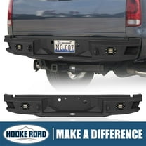 Hooke Road Rear Back Bumper for 2005 2006 2007 Ford F-250 F-350 Steel Back Bumper With LED Lights