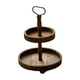 thumbnail image 2 of Bandeja de madera de 2 niveles con asa para servir cupcakes, postres, aperitivos y frutas, ideal para encimeras de cocina o fiestas, 33 x 46 cm., 2 of 6