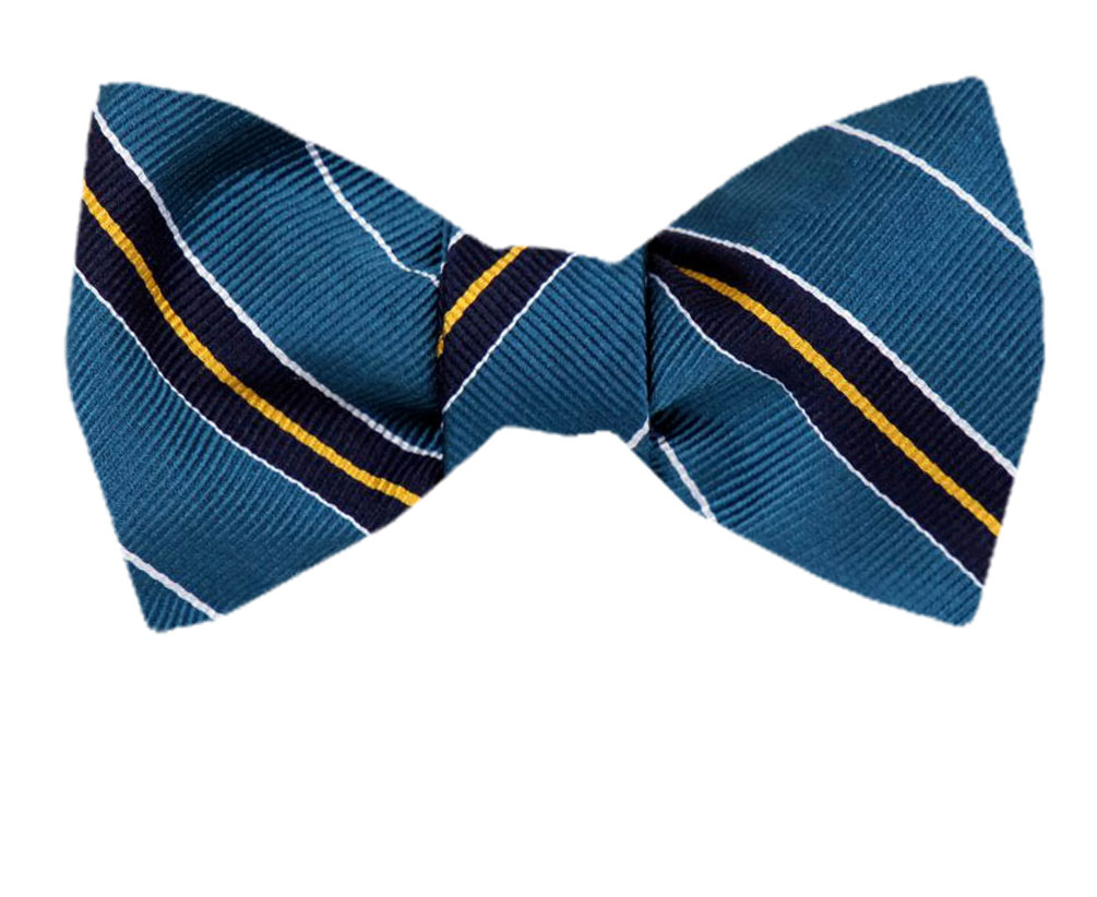 Men's Blue and Navy Silk Self Tie Bowtie Tie Yourself Bow Ties