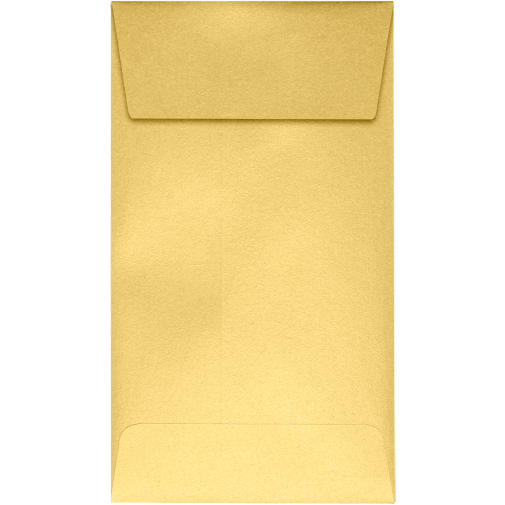 LUXPaper #5 1/2 Coin Envelopes, 80 lb. Gold Metallic, 3 1/8 x 5 1