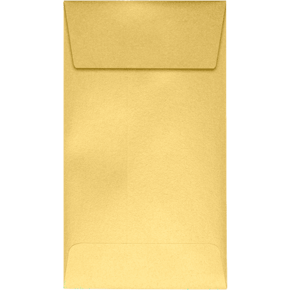 LUXPaper #5 1/2 Coin Envelopes, 80 lb. Gold Metallic, 3 1/8 x 5 1/2, 500 Pack