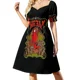 thumbnail image 2 of Vestido sin mangas con diseño de abanico Golden Country Greats Ween Gift, vestido de verano coreano para mujer, vestido de verano para fiesta de graduación diaria., 2 of 8