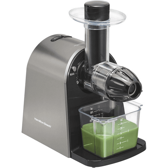 Hamilton Beach 67951 Slow Action Masticating Electric Juicer for Fruits and Vegetables (Silver)