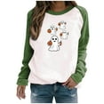 thumbnail image 2 of Neewe Women's Halloween Pumkin Face Sweatshirts Hocus Pocus Long Sleeve Shirt Spooky Skeleton Pullover Tops, 2 of 7
