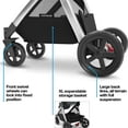 thumbnail image 3 of Mompush Ultimate2 Baby Stroller with Bassinet and Adjustable Seat, Khaki, 25LB, Unisex, 3 of 8