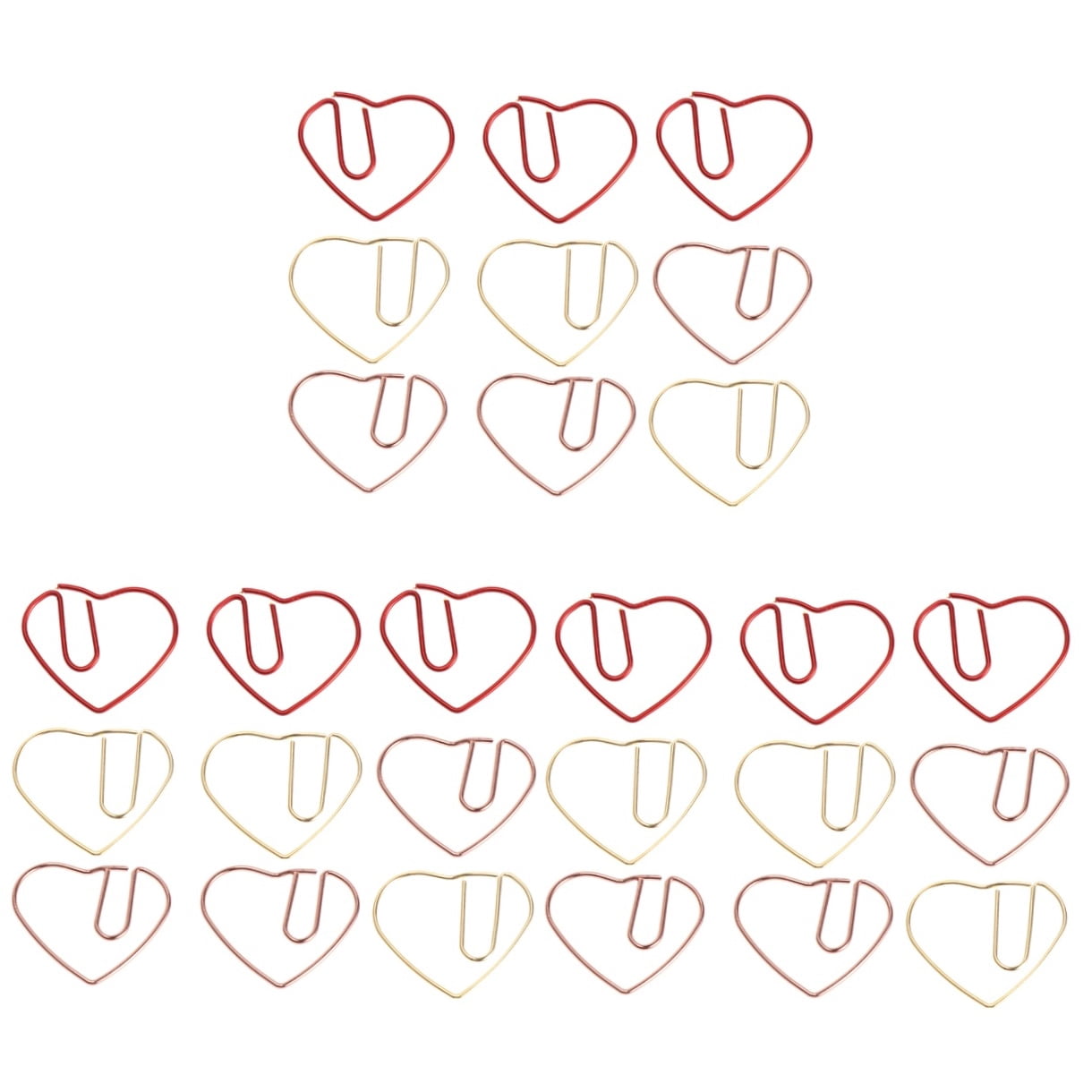 Set of 3 Bookmark Mixed Color Paper Clips Creative