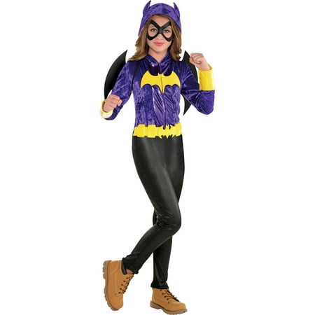 Costumes USA DC Super Hero Girls Batgirl Jumpsuit Costume for Girls, Includes Jumpsuit, Eye Mask, and More