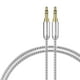 thumbnail image 4 of Cable de audio AUX de 3,5 mm, cable estéreo, cable de extensión macho para altavoces, equipos de música domésticos, auriculares, reproductor de MP3 para coche. 100cm, 4 of 5