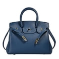 thumbnail image 1 of PU Leather Shoulder Bag，Women's Leather Handbags Shoulder Handbags Crossbody Bags -dark blue, 1 of 2