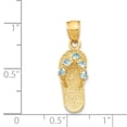thumbnail image 3 of FB Jewels 14K Yellow Gold March/CZ Birthstone Flip Flop Pendant, 3 of 3