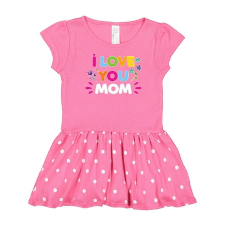 

Inktastic I Love You Mom with Flowers Gift Baby Girl Dress