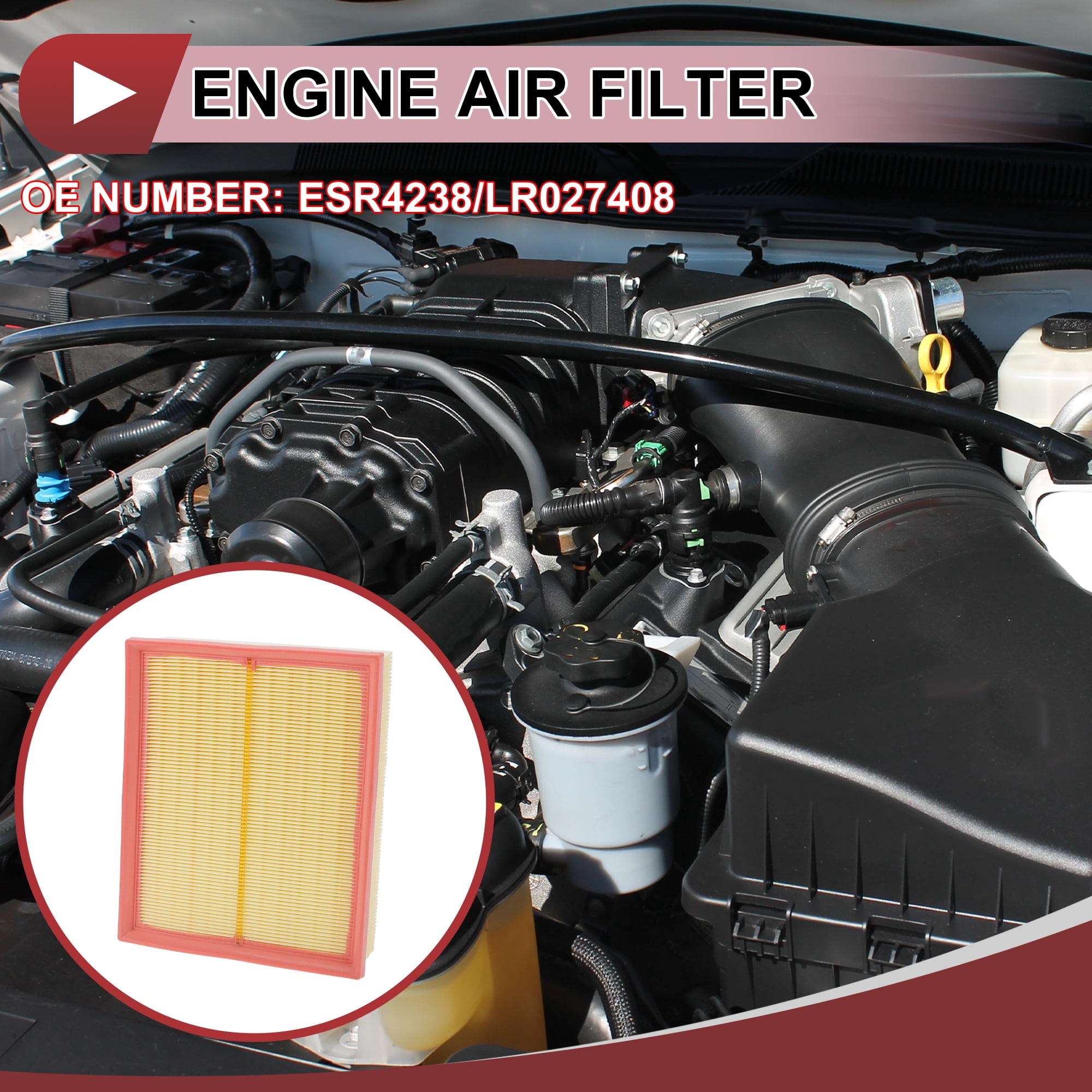 Unique Bargains Engine Air Filter for Land Rover Discovery 1999-2004 No.ESR4238/LR027408