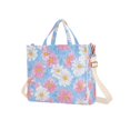 thumbnail image 7 of FORMRS Womens Corduroy Tote Bag Crossbody Shoulder Handbag with Pocket, Pink Daisy, 7 of 7