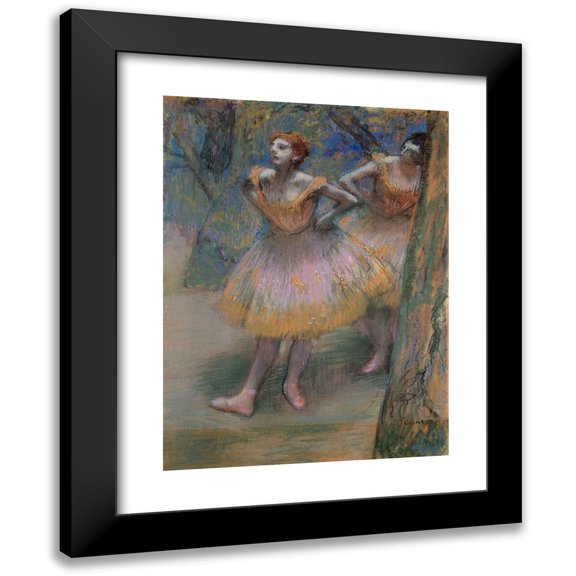 Edgar Degas 11x14 Black Modern Framed Museum Art Print Titled - Two Dancers (1893-1898)