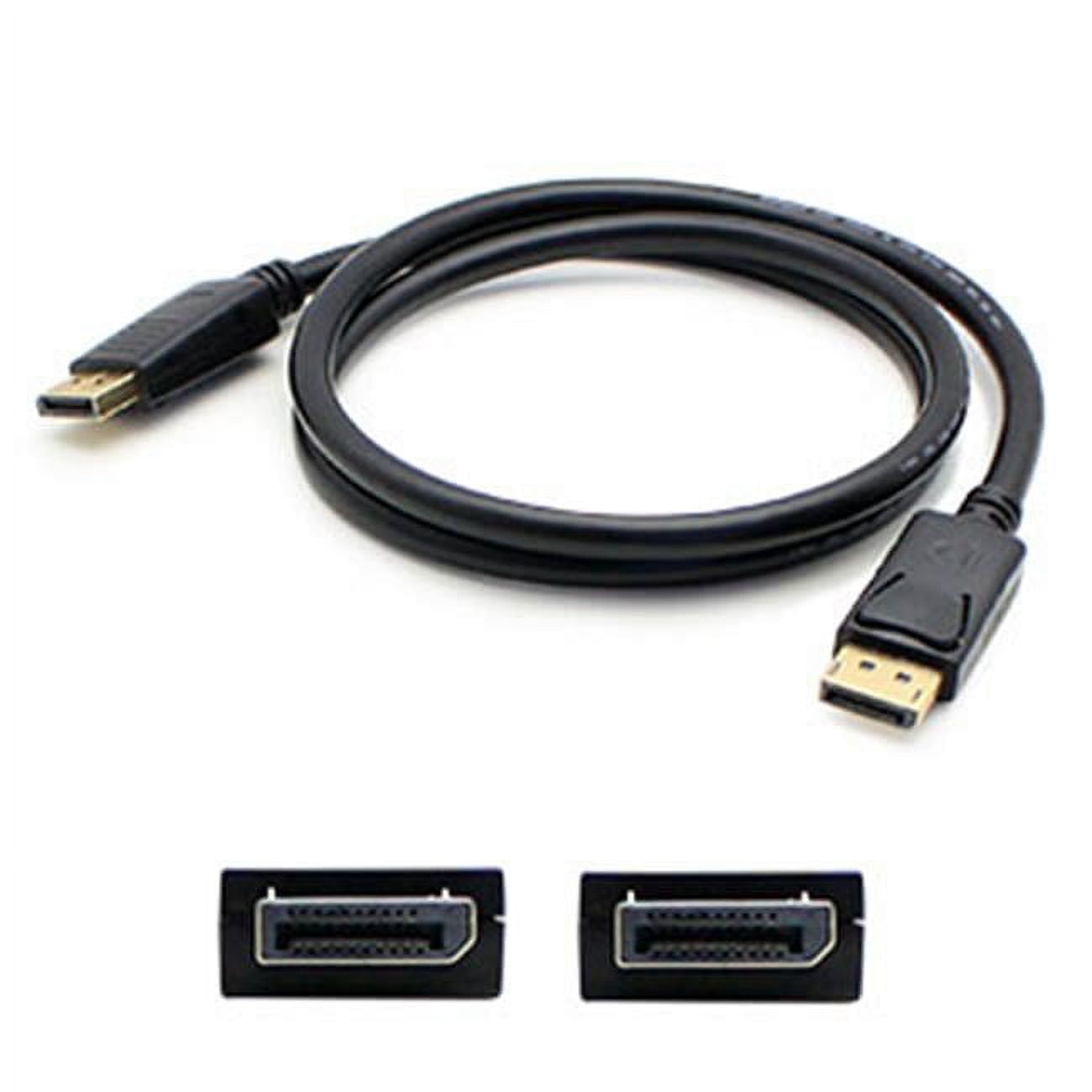 Add-onputer Peripherals, L Displayport Male To Male Black Cable, 6 ft.