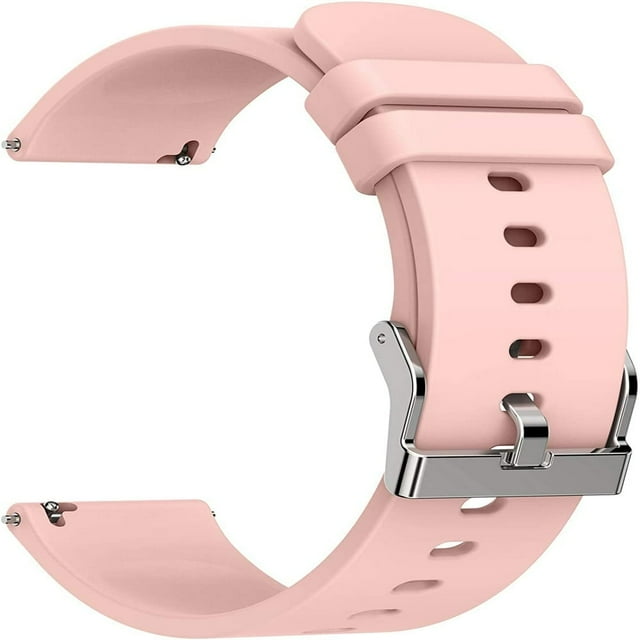 YOPTOP Smart Watch Bands 20Mm Replacement Adjustable Smartwatch Straps For P22 P32 P36 Sport Watch Soft Silicone Strap Wristband Accessory For Smart Watch Black Pink Gray,pink