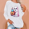 thumbnail image 2 of Jamicy Halloween Sweatshirts for Women Halloween Pumpkin Sweatshirts for Women Funny Ghost Graphic Sweatshirt Spooky Season Party Sweater Fall Pullover Tops, 2 of 6
