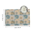 thumbnail image 2 of DouZhe Polyester Placemats Set of 4, Vintage Orienta Mandala Elements Pattern Heat Resistant Place Mats for Dining Table, 12" x 18", 2 of 7