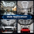 thumbnail image 6 of Hexagon Garage Lights, High Brightness 192W 6500K 21000 LM Honeycomb Hexagon Led Light for Garage, Warehouse, Gym, Basement, 6 of 7