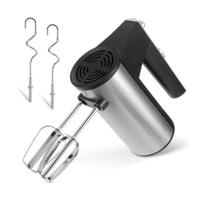 Batidora De Mano Mezclador Electrico 5 Velocidades 300w Poderosa Potencia Disipación de Calor Mezcla Fácil Con Turbo Ganchos De Acero Inoxidable Para Hornear Y Cocinar