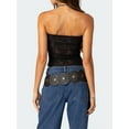 thumbnail image 6 of KelaJuan Women Lace Bodysuit, Strapless Backless See-through Summer Romper Sheer Top Clubwear, 6 of 6
