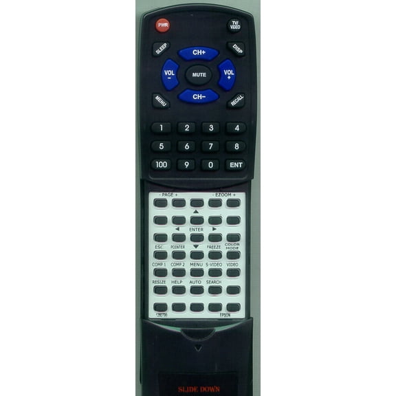 Replacement Remote for EPSON 1280799, RT1280799, 128079900, POWERLITE 81P, POWERLITE81P, EMP81P, EMPX3, POWERLITE 82C, POWERLITE82C, EMP82, EMP61, EM