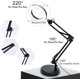 thumbnail image 3 of Lámpara de escritorio flexible y ajustable, luz LED de ahorro de energía para el hogar y la oficina, luz de escritorio para el cuidado de los ojos con lámpara de lupa, perfecta para trabajos, 3 of 5