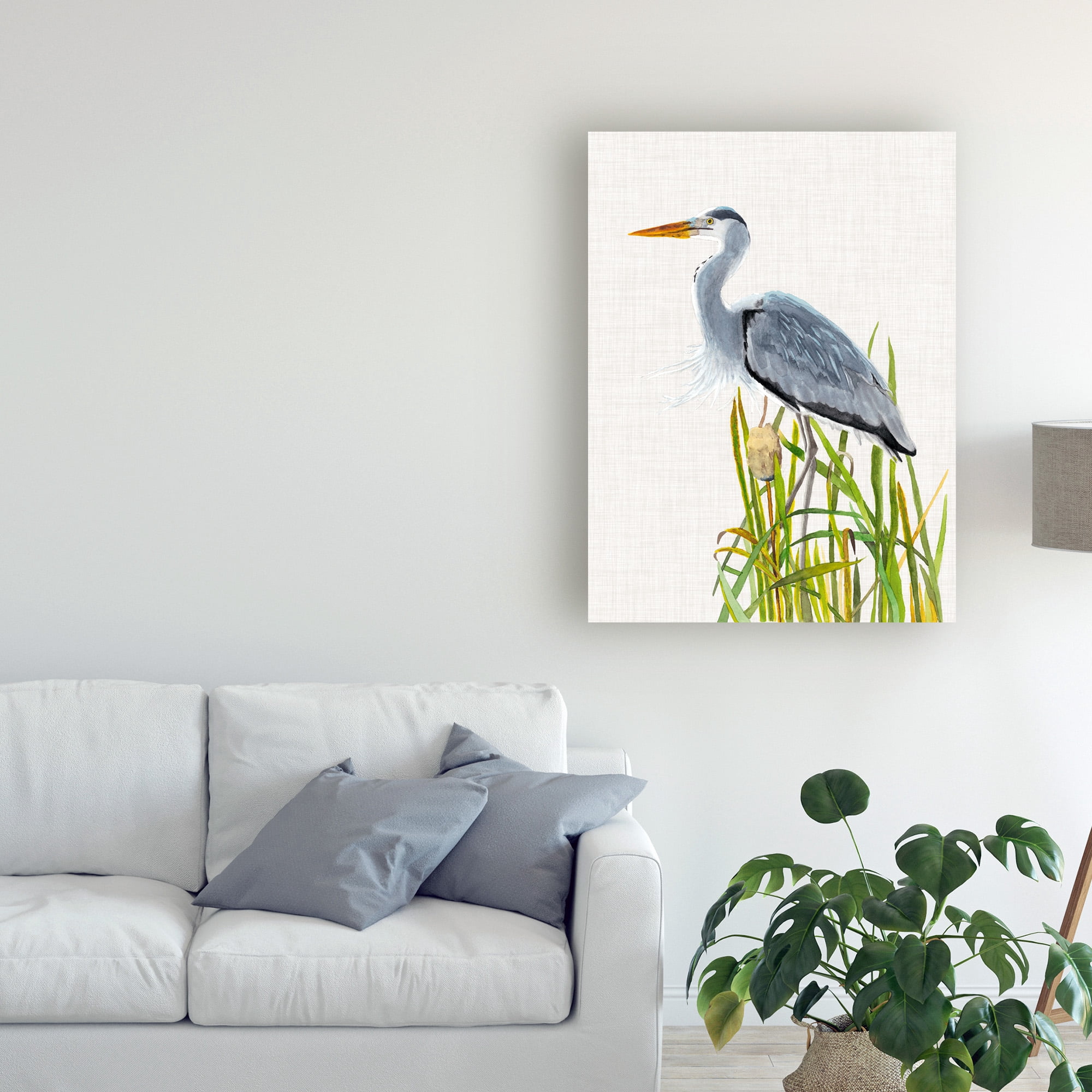 Trademark Fine Art 'Water birds And Cattails II' Canvas Art by Naomi McCavitt