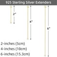 thumbnail image 3 of 925 Sterling Silver Necklace Extender Gold Necklace Extender Gold Chain Extenders for Necklaces 2", 4", 6" Inches, 3 of 13