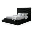 thumbnail image 4 of Furniture of America Biron Glam Fabric Tufted Platform Queen Bed in Black, 4 of 7