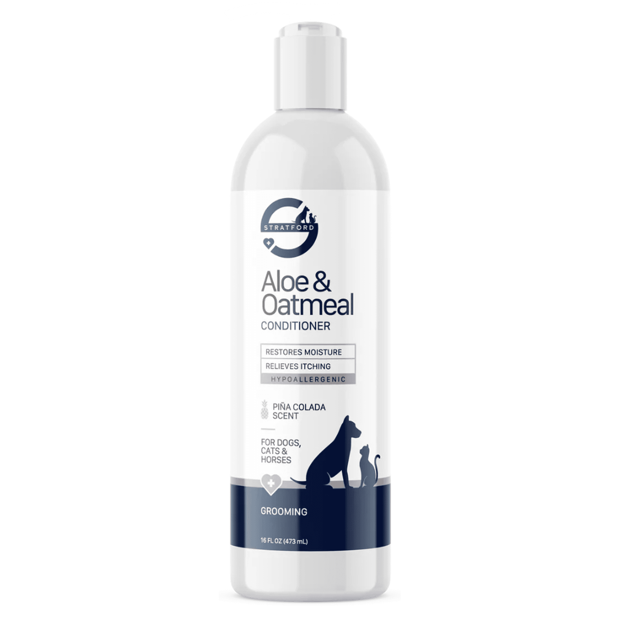 Stratford Aloe and Oatmeal Conditioner for Dogs, Cats and Horses, Pina Colada Scent, 16 oz