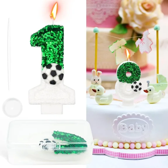 Birthday Candles, Birthday Number Candles, Glitter Number 1 Candle Cake Topper W