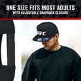 thumbnail image 4 of Gorra de Béisbol UFC 6 Paneles para Adultos con Ajuste Snapback Negra, 4 of 6